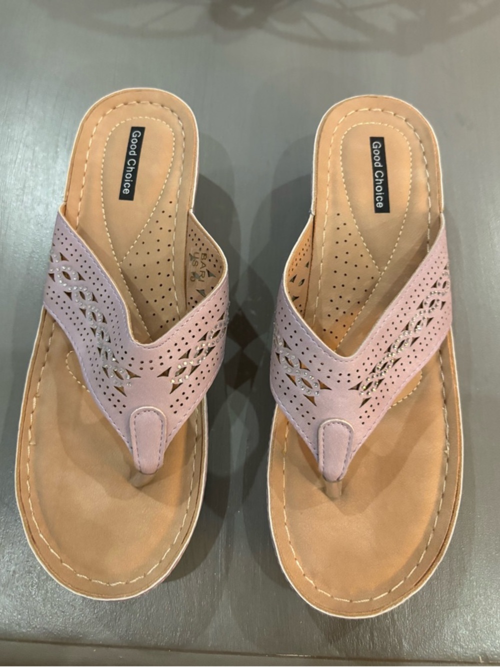 Good Choice Wedge Lavender Sandal Size 41 Excellent Condition